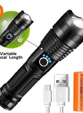 XIAOMI USB Charging Flashlights Telescopic Zoom Aluminum