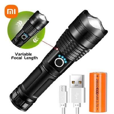 XIAOMI USB Charging Flashlights Telescopic Zoom Aluminum