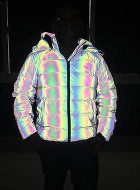 Fashion Reflective Jacket Winter Coats Thick Warm Parkas Set