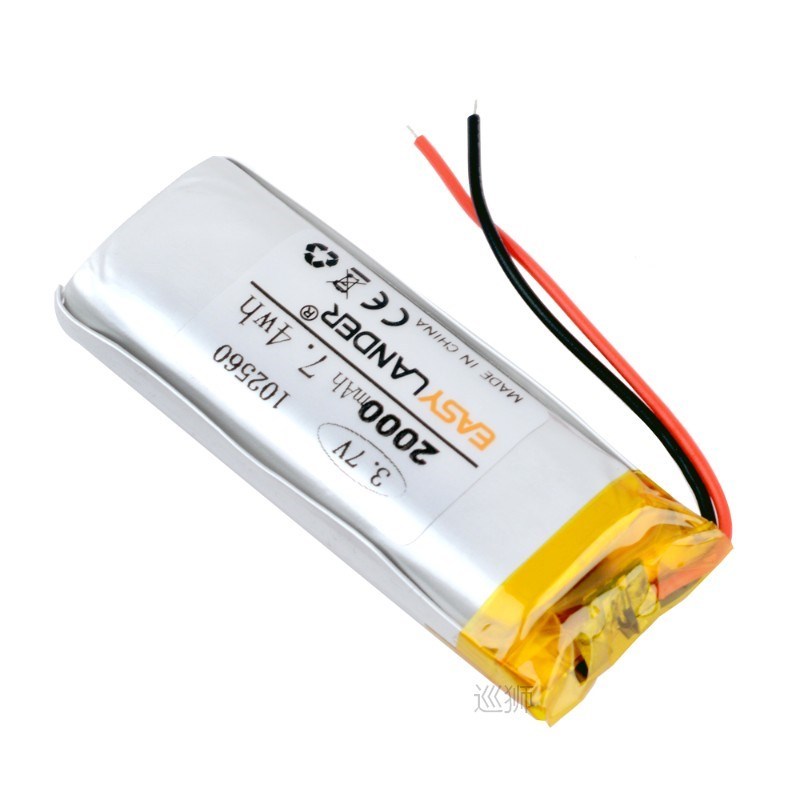 3.7V 2000mAh 102560 Lithium Polymer Rechargeable Battery Acc