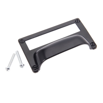 Antique Shell Label Pull Handle Card Holder Vintage Furnitur