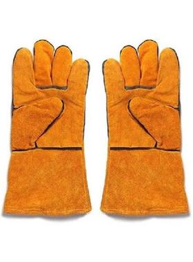 Cowhide Welding Gloves for Men Women Long Sleeve Work Heat
