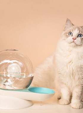 Feeding Water Bowl Bubble Pet Drinking Fountain Larger Capac