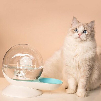 Feeding Water Bowl Bubble Pet Drinking Fountain Larger Capac