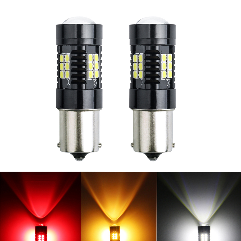 2PCS 1156 BA15S P21W LED BAU15S PY21W BAY15D LED Bulb 1157 P
