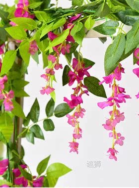 2x 7FT Artificial Wisteria Vine Garland Plants Foliage Trail