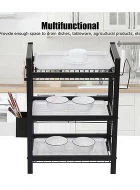 3 Tier Dish Rack Stainless Steel Dish Drying Rack Kitchen Or