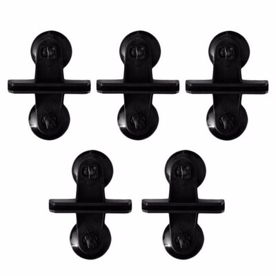 5pcs Black Plastic Divider Sheet Holder Suction Cups for Aqu