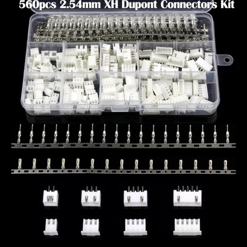 560Pcs 2.54mm Dupont Connector Jumper Wire Cable Pin Header