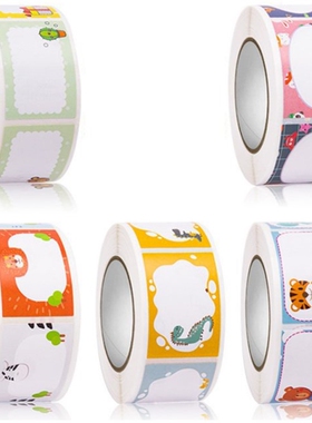 300-350PCS Cartoon Name Tag Labels Write-On Label Stickers D