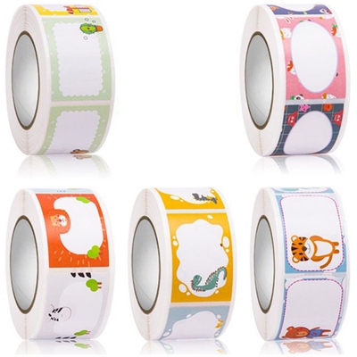 300-350PCS Cartoon Name Tag Labels Write-On Label Stickers D