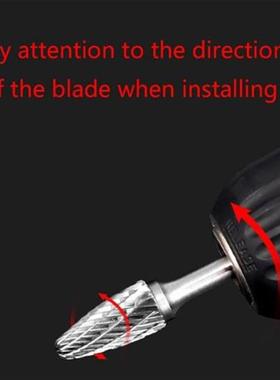 8pcs 1/4 Shank Double Cut Tungsten Cbide Roty Burr