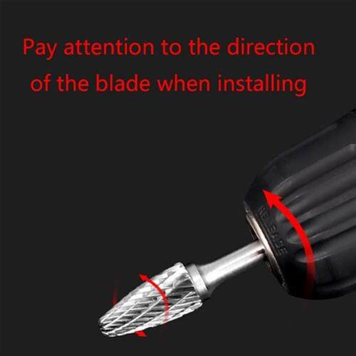 8pcs 1/4 Shank Double Cut Tungsten Cbide Roty Burr