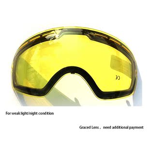 GOG 201 Lens Yellow Graced Magnetic Lens For Ski Goggles Sph