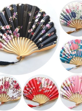 Chinese Classic Folding Fan Hand Held Fan Bamboo Paper Foldi