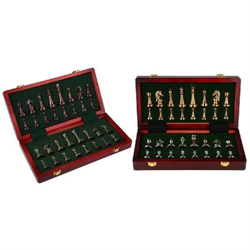 Medieval Chess Set Chessboard Gold-Silver Bronze Chess