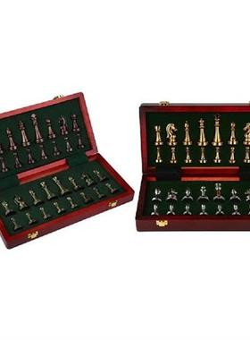 Medieval Chess Set Chessboard Gold-Silver Bronze Chess