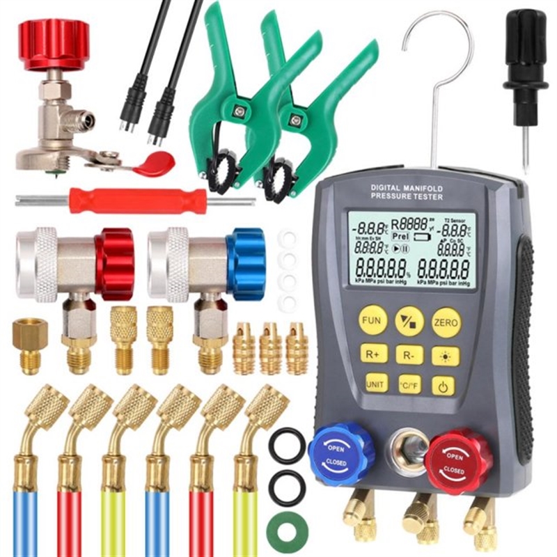 Digital Pressure Gauge Refrigeration Vacuum Pressure Manifol