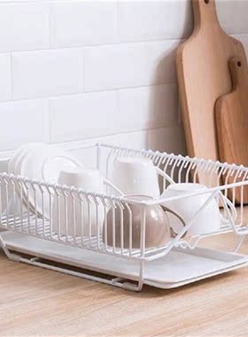 1-Tier Dish Drying Rack with Drainboard Drainer Kitchen