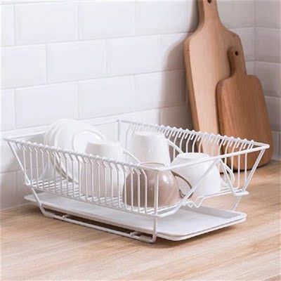1-Tier Dish Drying Rack with Drainboard Drainer Kitchen
