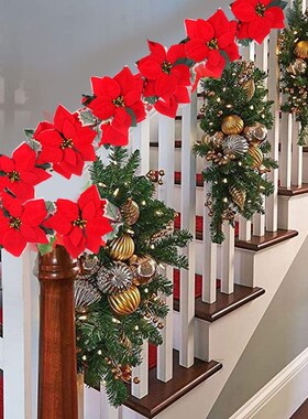 2M 10LED Christmas Flannel Flower Light String Christmas Dec