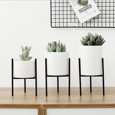 Iron Plant Vase Stand Home Decor Flower Pots Flower Planter