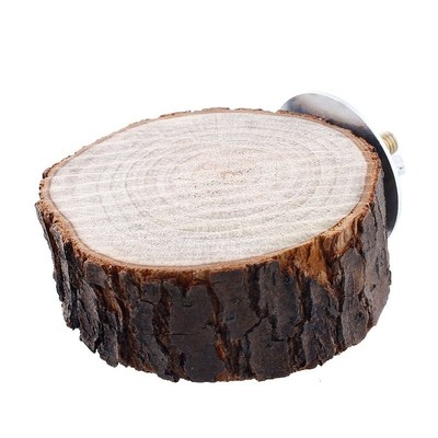 Parrot Bird Round Wooden Hanging Stand Platform Toy Parakeet