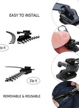 12/6Pcs  Sizes Universal Instant Fix Zipper Repair Kit Repl
