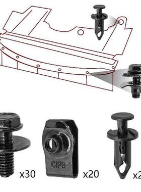 35pcs Car Bumper Fender Liner Push Retainer Fastener Rivet