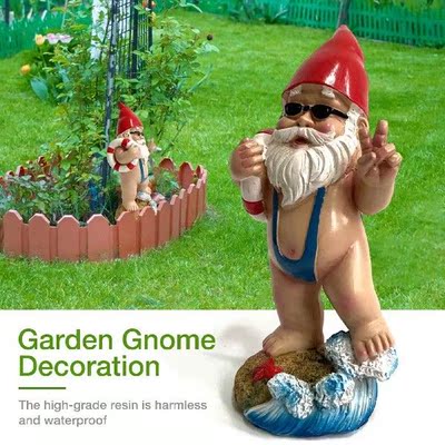 Garden Gnome Decoration Resin Swimming Dwarf For Lawn