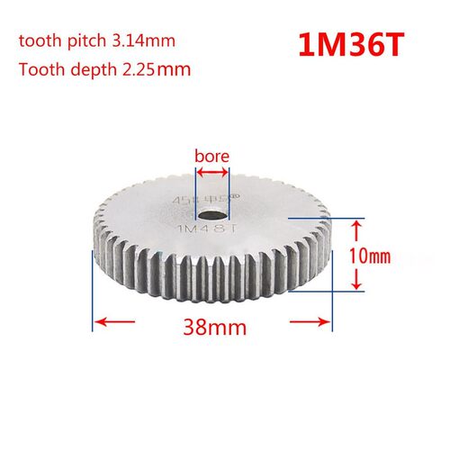 1 Modulus 36 Teeth Spur Gear 45# Steel Motor Gear Wheel No q
