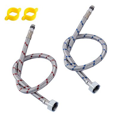 G1/2 G3/8 G9/16 50cm 1 pair Stainless Steel Flexible Plumbin