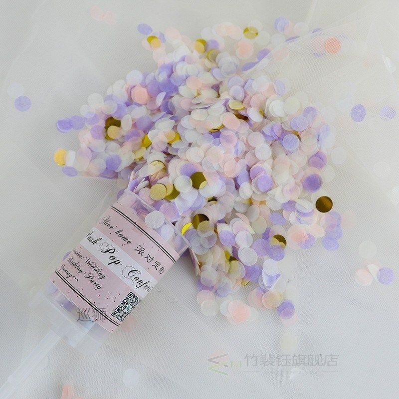 New 5pc Metallic Gold Confetti Party Popper Cannons Handheld图片