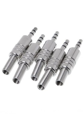 3.5mm Plug Connector 5pcs Stereo Metal 3Poles 3.5 Plug&J