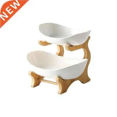 2 Layer Counter Top Fruit Basket Large Capacity Candy Bread