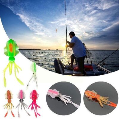 Bionic Squid Bait Fake Octopus Lure Bait Sea Fishing Soft