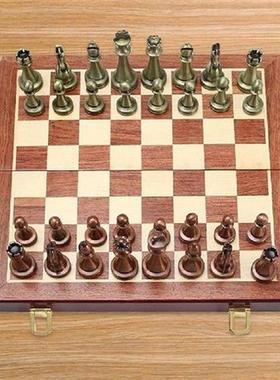 3 In 1 Wooden Chess Backgammon Checkers Travel Games Chess