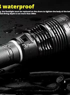 Super bright XHP70 Diving Flashlight IPX8 highest waterproof