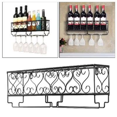 Wall Shelf Iron Wine Racks Wall Mounted Stemware Racks