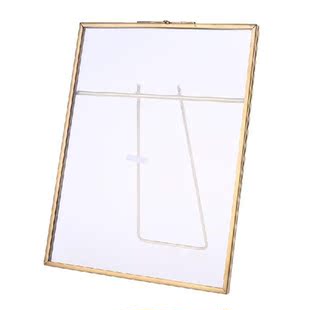 Gold Floating Metal Glass Photo Frame Desktop Wedding