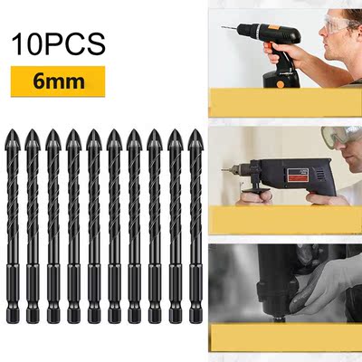 10pcs High Quality Tungsten Carbid Tile Drill Bit 6mm