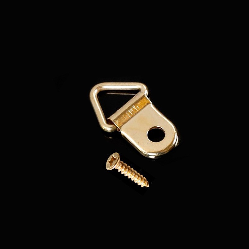 50pcs 14x22mmGolden Triangle D-Ring Hanging Picture oil Pain