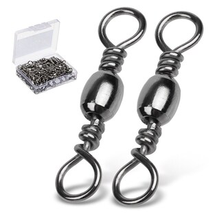DONQL 50/100pcs Bearing Swivel Fishing Connector 1#-14# Fish