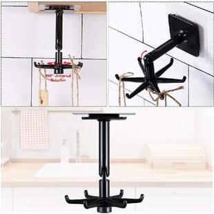 360 Degrees Rotated Kitchen Hooks Self Adhesive 6 Hooks