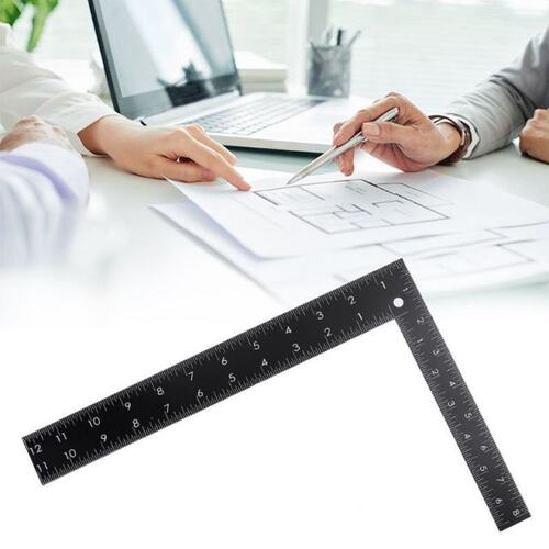 Metal L-Square Shape Patchwork Ruler for Tailor Garment Patt