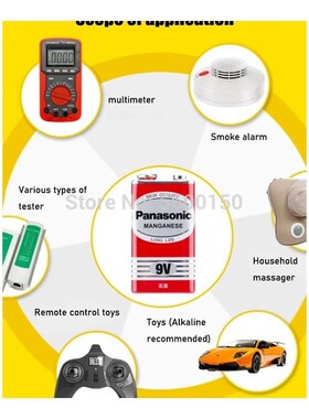 2Pcs  9V 6F22 Battery Super Heavy Duty Batteries Dry Batteri