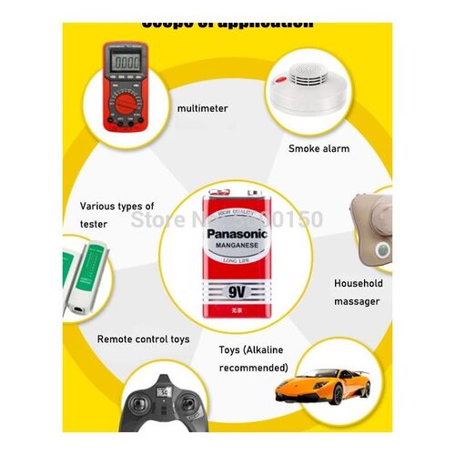 2Pcs  9V 6F22 Battery Super Heavy Duty Batteries Dry Batteri
