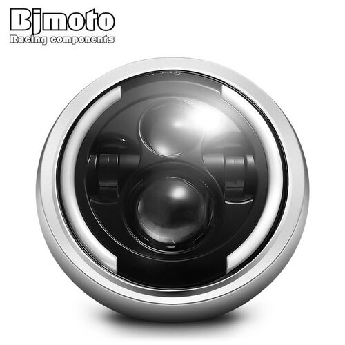 Motorcycle cafe racer headlight DRL High Low Beam LED head l