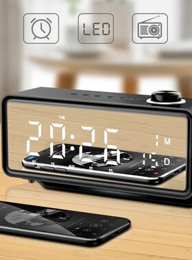 Alarm Clock LED Time Display Electronic Desktop Digital Blue