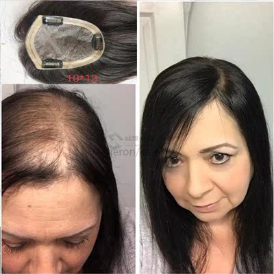 5*8 Toupee Hair  Wo Hair Topper Human Hair  With P Silk base